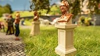 NOCH H0 Figuren Büsten, aus Kunststoff handkoloriert, 1:87 für Spur H0 perfekte Ergänzung zur Modellbahngestaltung