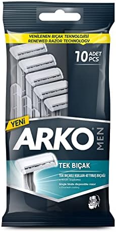 Arko Men T1 Tek Bıçaklı Tıraş Bıçağı, 10'lu