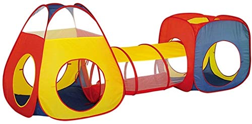 Mr.T Tienda de los niños Tienda al Aire Libre, Juegos Infantiles Carpa del arrastramiento Cilindro Asamblea Plegable Interior del hogar Toy Habitaciones cumpleaños la Tienda de Juego (Color : A)