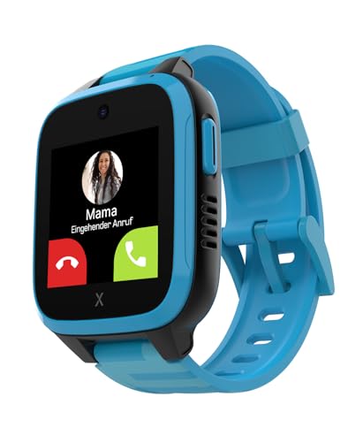 XPLORA XGO 3 - wasserdichte Telefon Uhr für Kinder (mit SIM-Karte) - 4G Anrufe Nachrichten Schulmodus SOS-Funktion GPS Kamera Schrittzähler - inkl kostenlosem Tarif-Vertrag für 3 Mon. (BLAU)