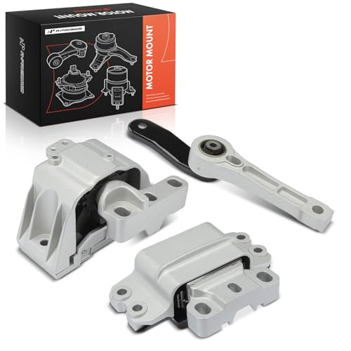 A-Premium Set of 3 Engine Motor Mount and Transmission Mount Set Compatible with Volkswagen Bora 2007 2008 2009 2010, 1.9L