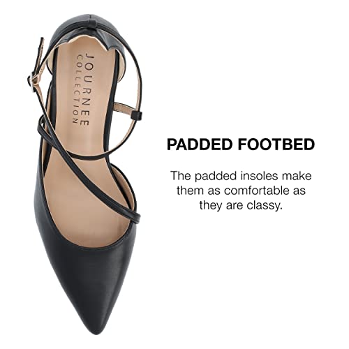 Journee Collection Womens Galvinn Block Hell Dress Pumps Slip on Cushioned Pointed Toe Fashion Shoe4