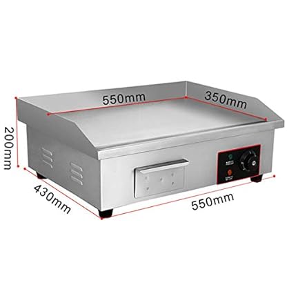 AIVYNA Elektrische Bratpfannen, 220 V All Flat Pan Elektrogrill Kontaktgrill Grill Teppan für Restaurantküche – Bild 5