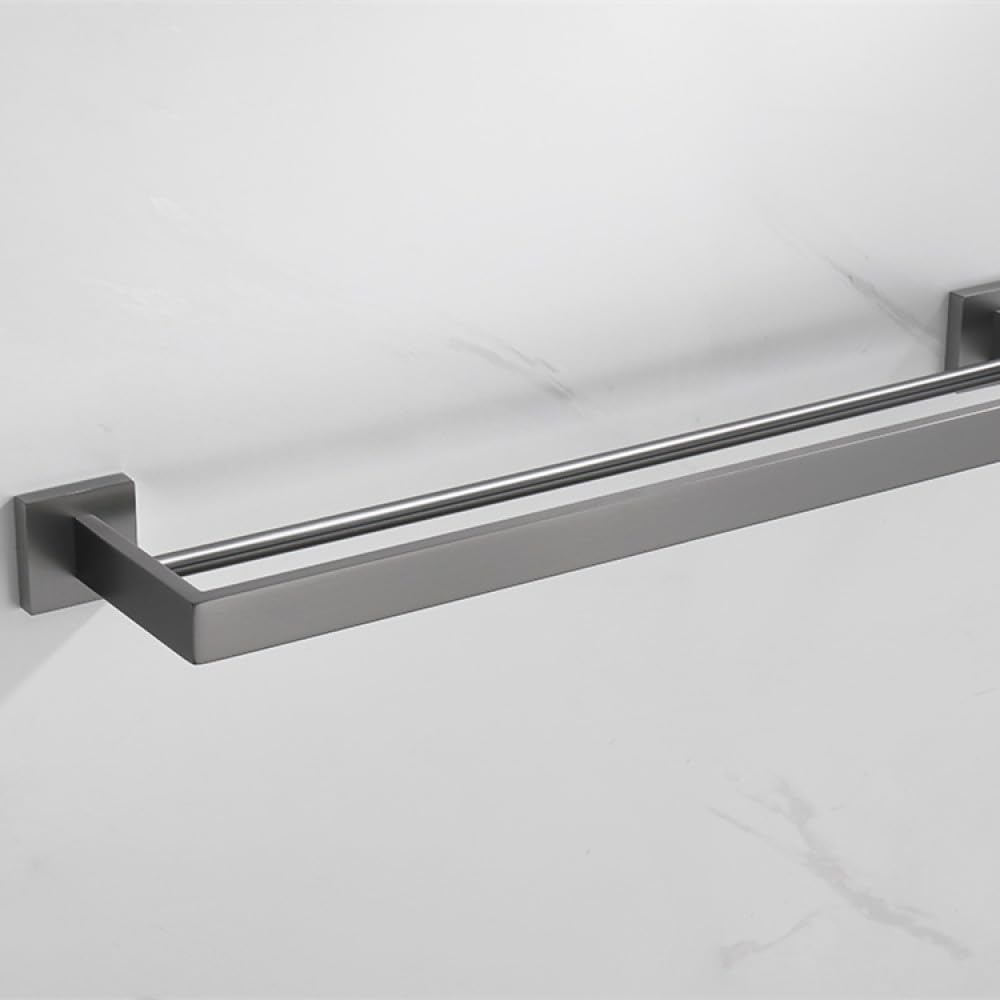 Stylowy metalowy zestaw akcesoriów łazienkowych ze stali nierdzewnej, 60 cm, uchwyt na papier toaletowy i haczyk na szlafrok, nowoczesny sprzęt łazienkowy do eleganckich przestrzeni i współczesnego