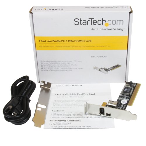 Startech Low Profile 3 Port Pci/Pci-X Firewire400(1394A) Adapter Card (Pci1394_2Lp) #TOP5