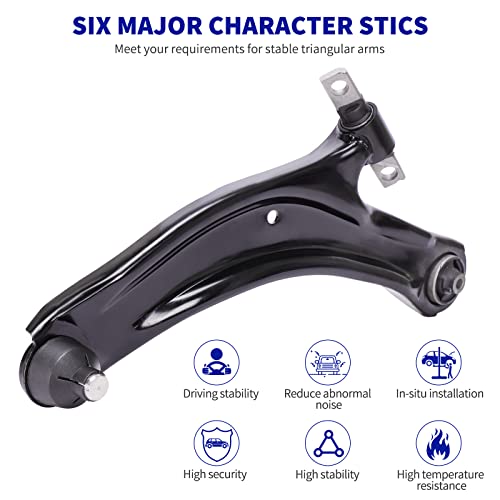 LCWRGS Front Lower Control Arms w/Ball Joints Replacement for 2008-2013 ​Nissan Rogue 2.5L, 2014-2015 ​Nissan Rogue Select 2.5L MS30194 MS30195-2Pcs - Thumbnail 6
