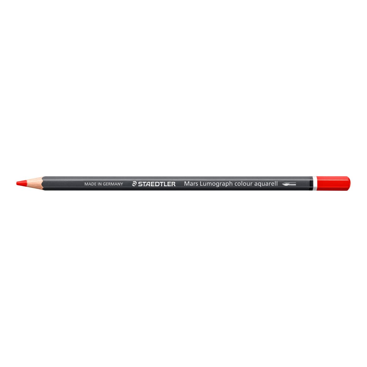 STAEDTLER Watercolour Pencil - Vermilion - Mars Lumograph Colour Aquarell - Pack of 6, 104-24