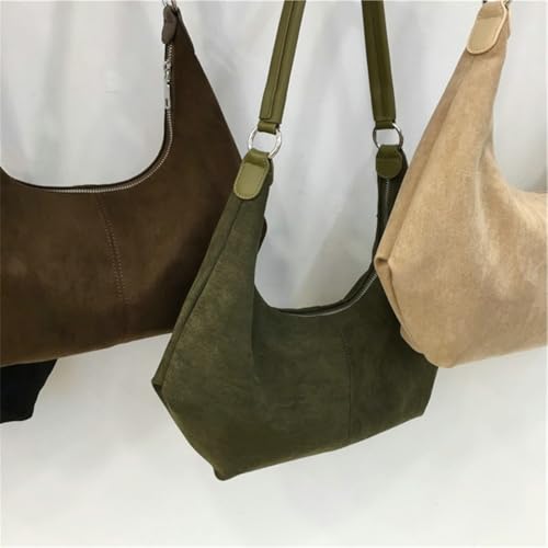 Women's Slouchy Suede Shoulder Bag Rhombus Design Underarm Tote Bag Versatile Work Purses for Fall Winter Travel4