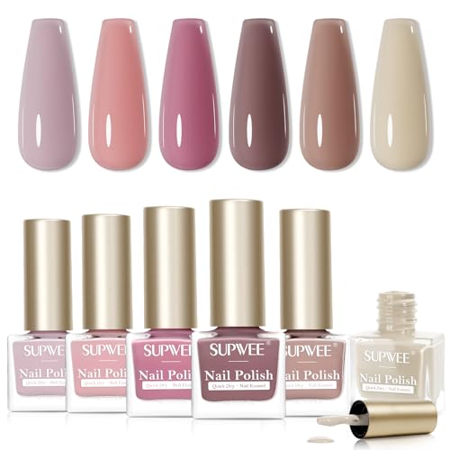 SUPWEE Quick-Dry Fall Winter Nail Polish Set