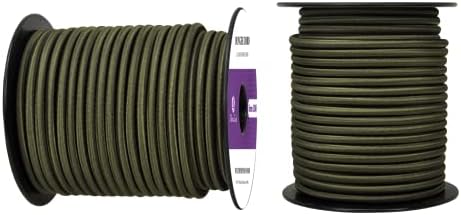 Abma Cord Elastic Shock Cord 100% Stretch Bungee Cord - Ø 4mm, 5mm, 6mm, 8mm, 10mm for Bungee Straps, Cargo Nets, Securing Items, Crafting Projects