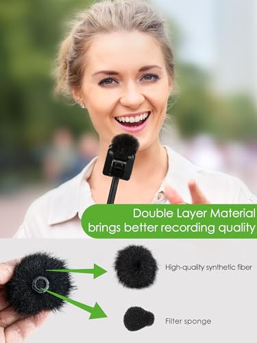 YOUSHARES Mic Cover for Rode Wireless Pro, Wind Muff Dead Cat Pop Filter Compatible with Rode Wireless Pro Wireless Microhpone System, Reduce Background Noise Improved Sound Quality (2 Pcs) - Thumbnail 3