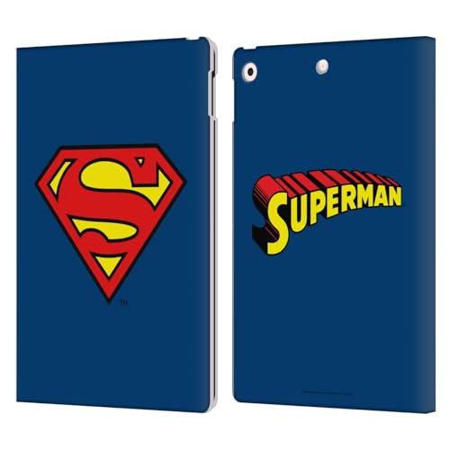 Housse iPad 10.2 Superman en cuir idéale pour le bureau, le train et la maison