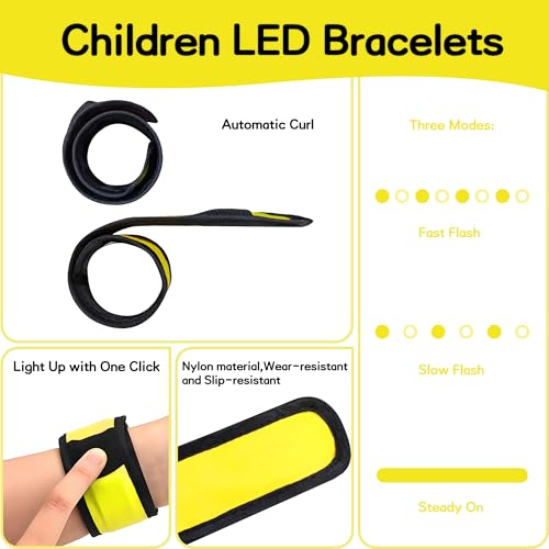 6 Stück LED Armbänder, LED Leuchtarmbänder, grüne LED Armbänder, Kinder grün - Bild 26 von 43
