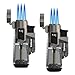 Cigar Lighter Triple Jet Flame Butane Torch Lighters Windproof Butane Refillable Gas Torch Lighters with a Gift Box, 2 Pack (Without Gas)