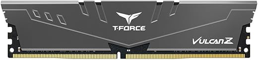 TeamGroup T-Force Vulcan Z 8GB DDR4 RAM Upto 3200MHz Metal Heatsink Gaming Desktop Memory with XMP 2.0 and Enhanced Heat Dissipation -…