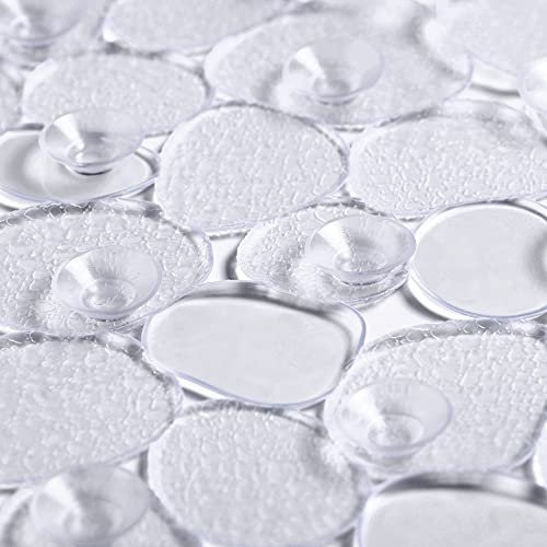Bathsafe Square Shower Stall Mat 21X21Inch Machine Washable Bath Tub Mats Bathroom Mats With Suction Cups And Drain Holes,Clear #TOP3