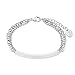 Produktbild s.Oliver Damen-Armschmuck ID Identarmband 20cm Edelstahl Glassteine grau silber