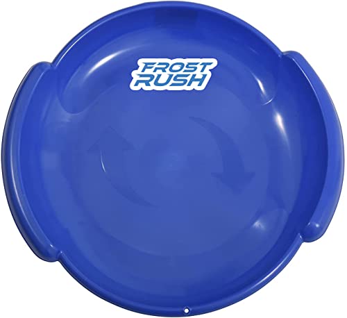 Machrus Round Saucer Sled for Kids and Adults | Frost Rush Winter Snow Sled | Heavy Duty Plastic...