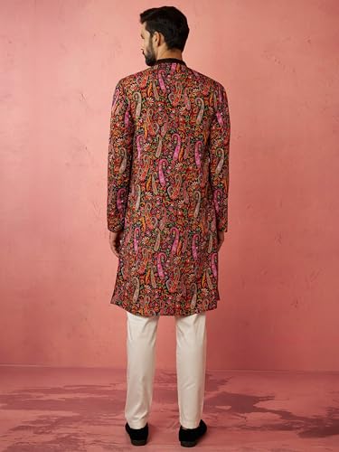 Kurta Pyjama imprimé Aïd vêtement homme noir taille 36 de VASTRAMAY - 5