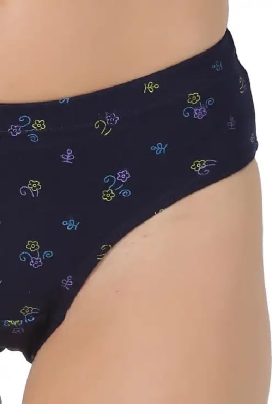 Image of INNERO Women's Panty Pure Cotton Hipster Floral Print Briefs Panties Underwear Pack of 3 - Color May Vary