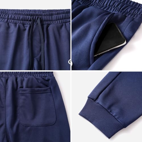 Men's Open Bottom Sweatpants Casual Joggers Athletic Workout Pants with Pockets2