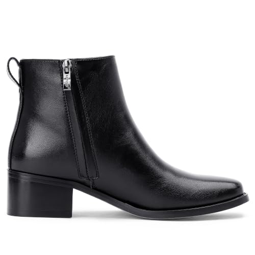 Vepose Women's Black Square Toe Low Heel Ankle Short Boots, Size 8.5, 9502 — view 4