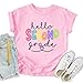 OCURHU First Day of Second Grade Shirt for Girls Funny Rainbow Graphic Tshirt 1st Day of School Gifts for Kids Apricot 7-8T
