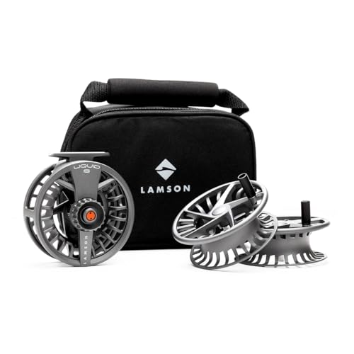 LAMSON Liquid S-Series HD Fly Reel 3-Pack, 4-6wt, Smoke
