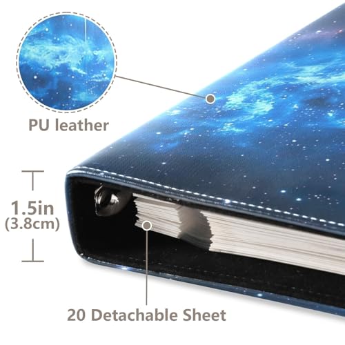 Álbum de Fotos Autoadhesivo DIY, Álbum de Recortes con Anillas de 3 Argollas, Libro de Fotos Galaxy Soñador, 40 Páginas, Tamaño 8x10 para Guardar Recuerdos miniatura 4