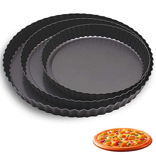 Smallterm Molde para tartas, antiadherente, forma redonda de quiche para tartas, para pizza con suelta extraíble, vajilla para hornear (14/20/24 cm) Cover