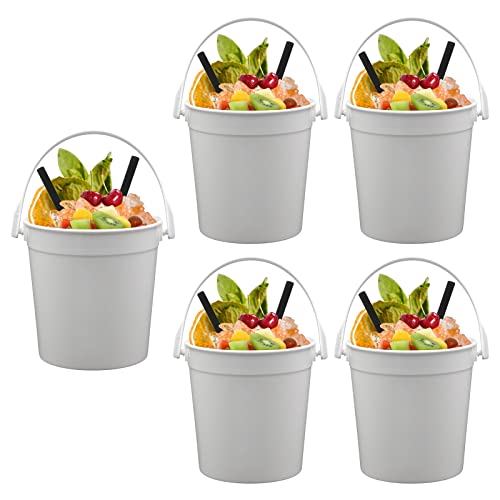 GPAHRRDNIJ Plastic Cocktail Buckets for Drinks Anything But A Cup Party Ideas 32oz Reusable Punch Bowls 5PACK 1 Liter Walk on Air (A, One Size)