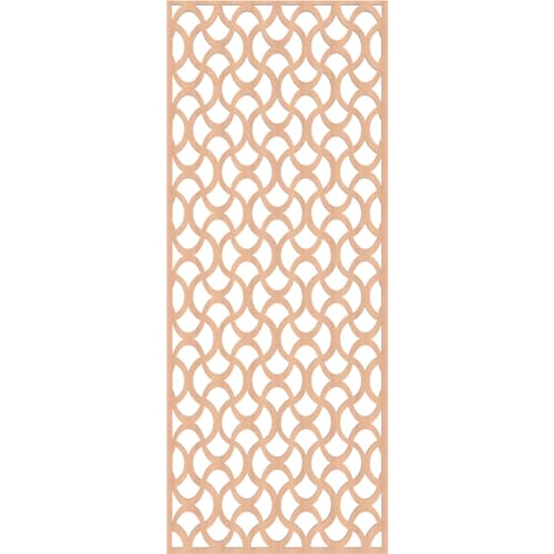 Image of 35 3 /8 inchW x 89 3 /8 inchH x 3 /8 inchT Resort Decorative Fretwork Wood Wall Panels, Alder