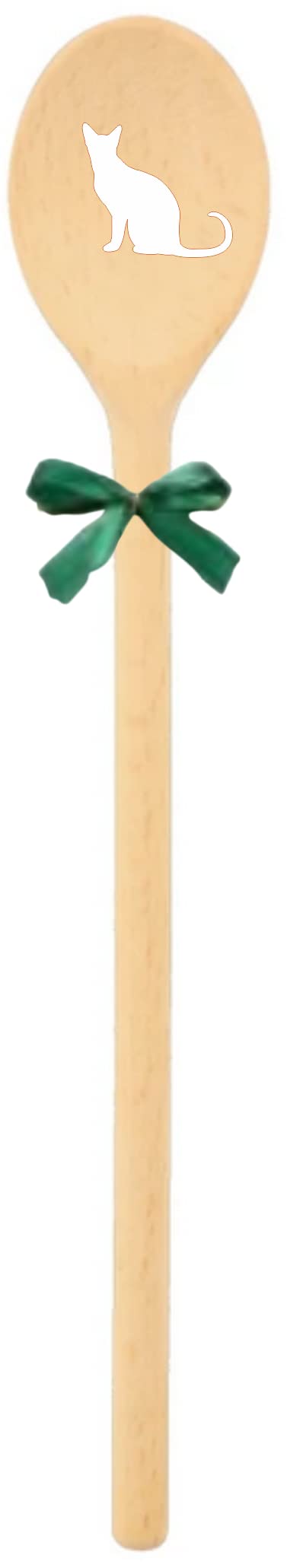 Teemando® Kochlöffel Aus Holz Mit Katzen-Motiv – Handmade In Deutschland, 30 Cm