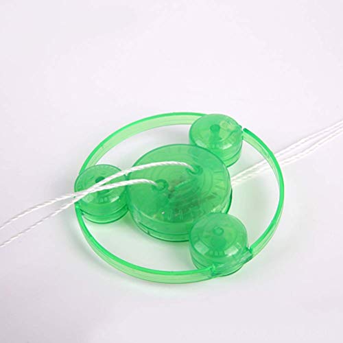 Image of Generic Hand Pull Luminous Flashing Rope Flywheel Toy, Pull Toys, Small, Multi Color, Kid, Whistle, Ring