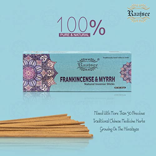 Raajsee Frankincense Natural Incense Sticks 100 Gm Pack-100% Pure Organic Insenses Hand Rolled Free From Chemicals-Perfect For Church,Aroma Therapy, Insence #TOP2