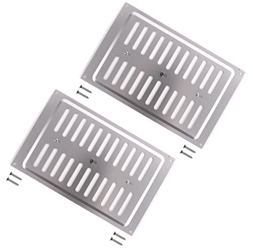 TERF® 9'' X 6'' Open and Close Adjustable Aluminium Air Vents 9'' X 6'' (225mm X 150mm) Double Brick Hit & Miss Sliding Adjustable Ventilation Plate Grille Cover including Fixing Screw
