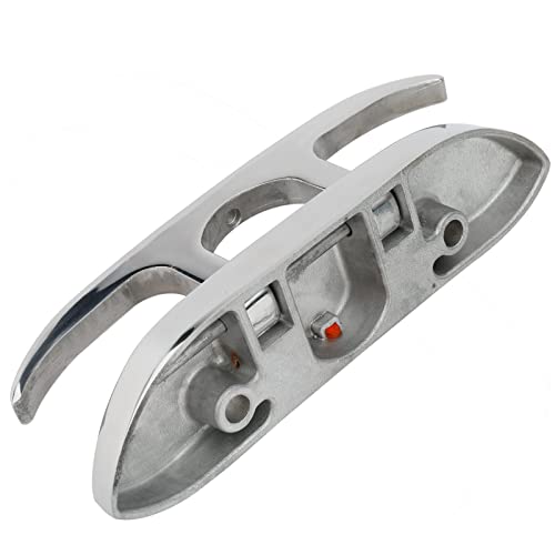 RealPlus 6 Inch Boat Folding Cleat 316 Stainless Steel Flip-up Dock Cleat with Fastener, Pack of 4 - Thumbnail 6