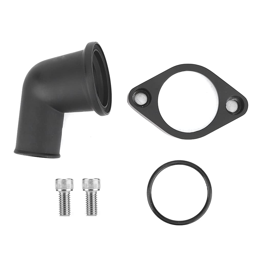 8459BK Swivel Water Neck, 15° Swivel Thermostat Housing Water Neck for SBC BBC Chevy Engines 283