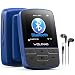 WOLFANG Lettore MP3 con Bluetooth 5.2, clip sportiva, formato mini, peso 28,3 g, radio FM HiF, registratore vocale, auricolari inclusi