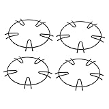 Homoyoyo Soporte Redondo para Estufa De Gas Hierro 4 Piezas Antideslizante Parrilla Wok Compatible Cocinas Pequeñas y Hornallas Portátiles