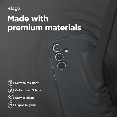elago Compatible with Samsung Galaxy S24 Plus Case, Liquid Silicone Case, Full Body Protective Cover, Shockproof, Slim Phone Case, Anti-Scratch Soft Microfiber Lining, 6.7 inch (Black) by elago - Image 4
