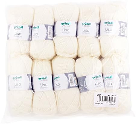 Gründl 760-07 Lisa Premium wool, polyacrylic, pastel turquoise, 32 x 27 x 6 cm, pack of 10