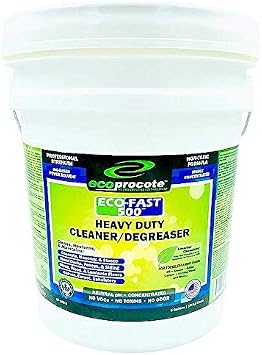 EcoFast 500 New & Improved Heavy-Duty Degreaser Cleaner Non-Toxic, Biodegradable Grease Stain Dissolver Multi Use Concentrate for Kitchen, Automotive, Floor, Wood, Fabric, Driveway 5 Gallon