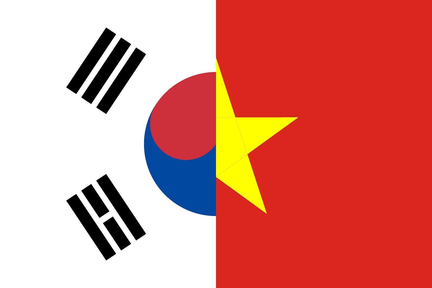 Drapeau Ceulemans Cup Korea-Vietnam de l'équipe d'Asie du Sud-Est