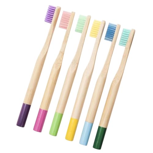 NULYLU Spazzolino da Denti e Design Ergonomico una Presa Setole Morbide in in 6 Pezzi per Ragazzi per L'igiene Orale Quotidiana