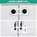 4 Packs U-Shaped Sliding Cabinet Locks, Baby Proofing Cabinets with Adjustable Child Safety Lock, Childproof Latches for Knobs, Handles on Kitchen Doors and Home Drawers Closet 1- White