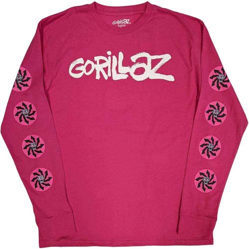T-shirt Gorillaz Pazuzu au motif logo répété et couleur rose