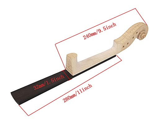 Jiayouy 4/4 Size Violin Neck Head Unfinished Ebony Fingerboard For Violin Parts Replacement #TOP2