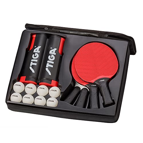Set de Tennis de Table STIGA Seasons Anywhere avec 4 Raquettes et Filet