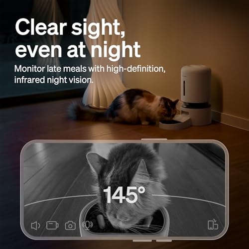 PETLIBRO Automatic Cat Feeder with Camera, Auto Pet Food Dispenser Slow Feeder Dog Bowl, 1080P HD Video with Night Vision, 5G WiFi with 2-Way Audio, Stainless Steel Slow Food Tray for Small Dogs - Image 6